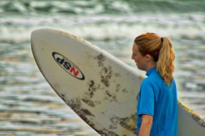 Surfer girl costa rica