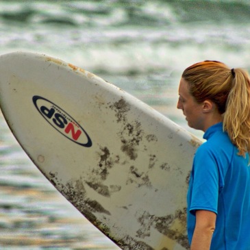 Surfer girl costa rica